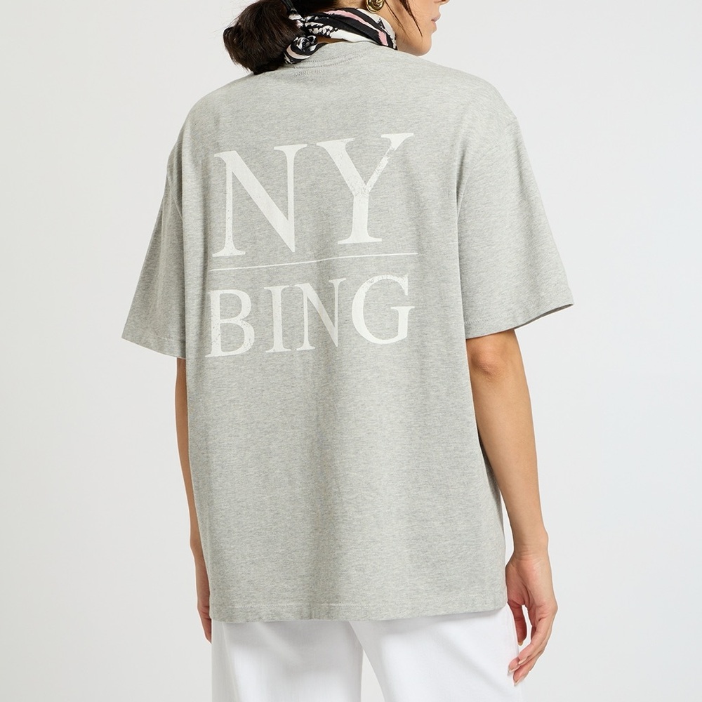 Anine Bing Myers Serif NY Graphic Oversized Tee
